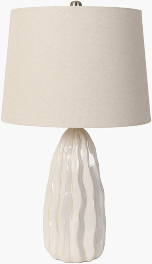 Livabliss Liza Ceramic Base Table Lamp with Linen Shade for Bedroom or Living Room Decor LZA-001