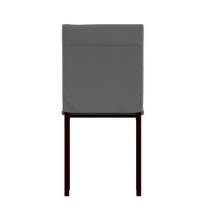 Homelegance By Top-Line Aristos Metal Faux Leather Upholstered Dining Chairs Black Metal