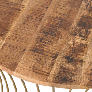 English Elm Christopher Knight Home® - Ameliarae Boho Handcrafted Mango Wood & Iron Coffee Table, Hourglass Base, Natural Finish, No Assembly Needed 66497.00