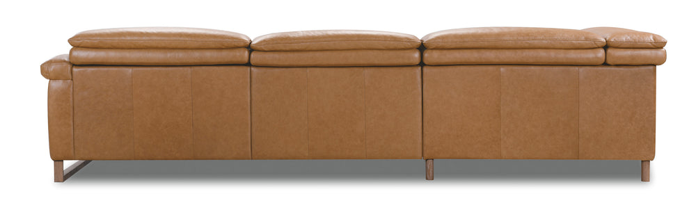Hooker Furniture Jericho Power Reclining Sectional Top-grain Leather Sleigh Frame Living Room SS461-5PC3-087