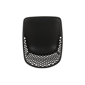 English Elm Christopher Knight Home® - LILY Outdoor Dining Chair with Weather-Resistant Polypropylene, Diamond Mesh Design for Durability Black 27.5 L x 21.2 W x 20.3 H 69070.00