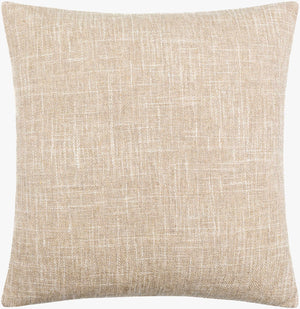 Surya Lizeth Luxurious 18" Accent Pillow - Modern Cotton & Linen Blend For Comfort & Style In Any Room Beige Viscose,Cotton,Linen,Viscose,Polyester,Linen Lzh001-2020