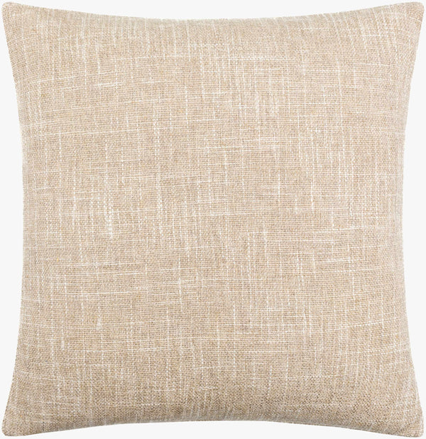 Surya Lizeth Luxurious 18" Accent Pillow - Modern Cotton & Linen Blend For Comfort & Style In Any Room Beige Viscose,Cotton,Linen,Viscose,Polyester,Linen Lzh001-2020