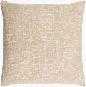 Surya Lizeth Luxurious 18" Accent Pillow - Modern Cotton & Linen Blend For Comfort & Style In Any Room Beige Viscose,Cotton,Linen,Viscose,Polyester,Linen Lzh001-2020