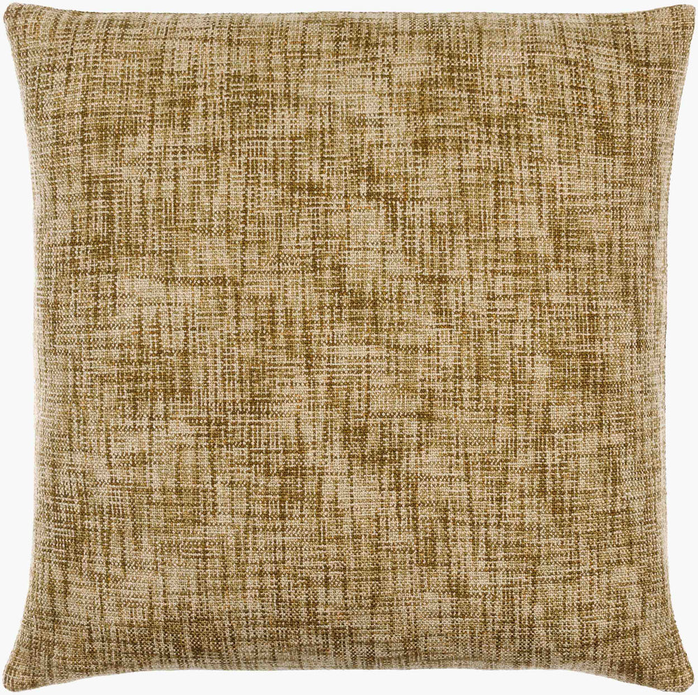 Surya Lizeth Luxurious 18" Accent Pillow - Modern Cotton & Linen Blend For Comfort & Style In Any Room Olive Viscose,Cotton,Linen,Viscose,Polyester,Linen Lzh003-2222p