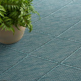 Nourison Practical Solutions PSL01 Machine Made Power-loomed Borderless Design Indoor/Outdoor Modern Outdoor Rug Aqua, Aqua 100% Polypropylene 99446940094