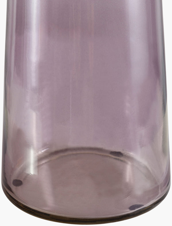 Surya Luzerne Minimalist Modern End Table - Elegant Glass Design, Stylish & Functional Home Accent Piece Top, Violet,Base, Violet Glass,Glass,Metal Lzn003-221010