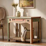 Christopher Knight Home® Rustic Mango Wood Console Table with Boatwood Finish, Storage Shelf & Drawer