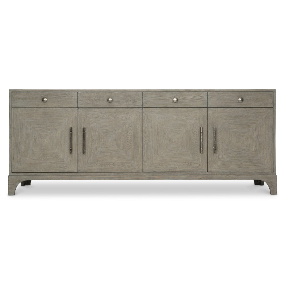 Bernhardt Bernhardt Knotty White Oak Albion Credenza With Pewter Finish, Soft-Close Doors & Media Venting 311880