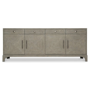Bernhardt Bernhardt Knotty White Oak Albion Credenza With Pewter Finish, Soft-Close Doors & Media Venting 311880