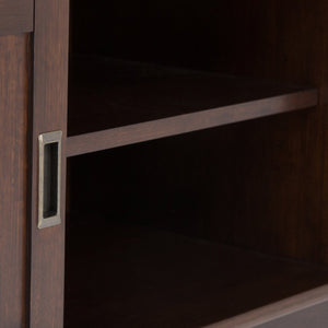 English Elm Draper Mid Century Low Tv Media Stand - Solid Rubberwood, Vintage Charm, Ample Storage & Style B136P158152