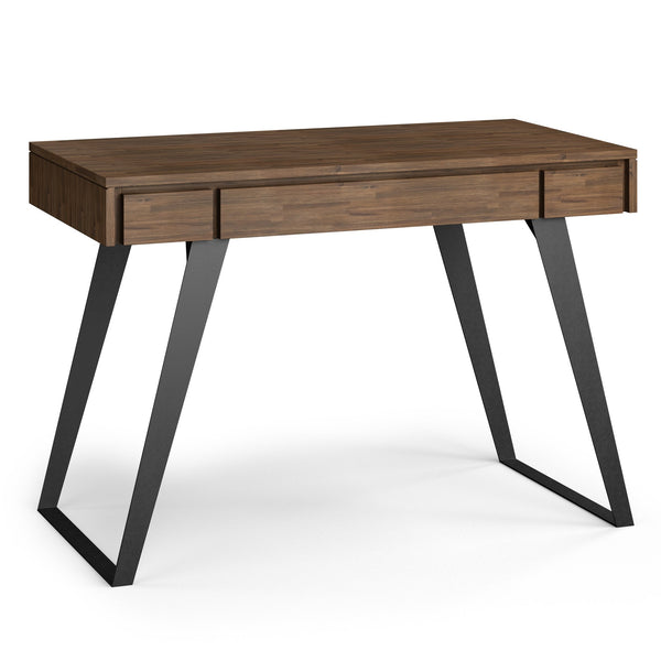English Elm Lowry Small Desk - Handcrafted Rustic Acacia Wood With Metal Legs For Stylish Compact Workspaces B136P158884