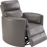 Parker House Parker Living Radius - Florence Heron - Powered By Freemotion Cordless Power Swivel Glider Recliner Florence Heron Top Grain Leather with Match (X) MRAD#812GSP-P25-FHE