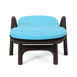 English Elm Christopher Knight Home® - Mikael Chaise Lounge With Cushion - Ergonomic Dark Brown Design For Ultimate Indoor & Outdoor Comfort 70798.00DBLU