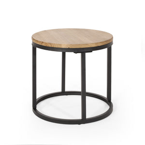 English Elm Christopher Knight Home® - COFFEE Modern Industrial Nesting Table Set — Wire‑Brushed Firwood Tops with Sturdy Iron Frame Durable Style Black 67141.00ANTBLK