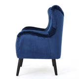 Christopher Knight Home® - Noble House - Seigfried Mid Century Navy Blue Velvet Arm Chair