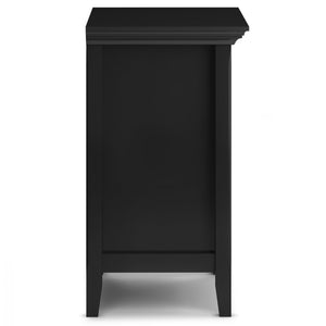 English Elm Amherst Black Bedside Table – Elegant Handcrafted Design With Storage, Classic Style And Functionality B136P158362