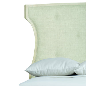 Bernhardt Bernhardt East Hampton King Upholstered Panel Bed With Cerused Linen Finish, Button-Tufted Elegance K1238