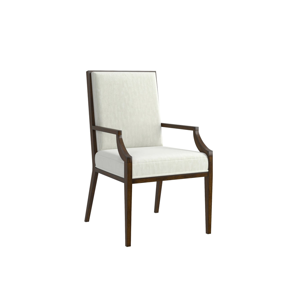 A.R.T. Furniture Eave Upholstered Arm Chair - Elegant Ivory Polyester Fabric With Stylish Tapered Legs For Comfort - Set Of 2 Off,White Material(S), Poplar And Parawood Solids 336207-1860