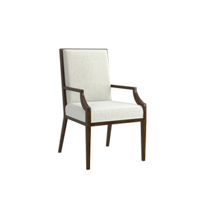 A.R.T. Furniture Eave Upholstered Arm Chair - Elegant Ivory Polyester Fabric With Stylish Tapered Legs For Comfort - Set Of 2 Off,White Material(S), Poplar And Parawood Solids 336207-1860