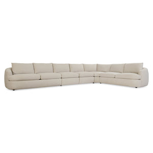 Bernhardt Bernhardt Jules Sectional With Sculpted Curved Silhouette, Plush Seating And Tailored Pillows For Luxe Comfort - Made to Order Beige 175.5" W x 112.5" D x 31.25" H K2084