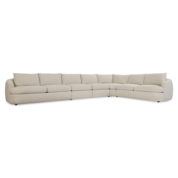 Bernhardt Bernhardt Jules Sectional With Sculpted Curved Silhouette, Plush Seating And Tailored Pillows For Luxe Comfort - Made to Order Beige 175.5" W x 112.5" D x 31.25" H K2084