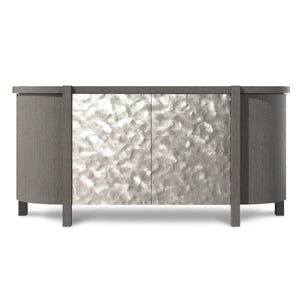 Bernhardt Bernhardt Prado Sideboard In Porcini Oak With Textured Graphite Doors, Soft-Close Storage & Sculptural Design 324131B