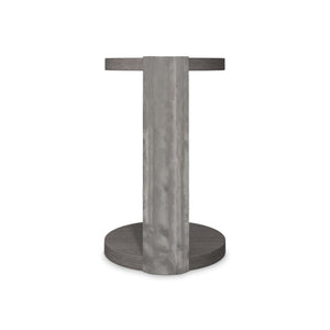 Bernhardt Bernhardt Prado Stacked Round Accent Table In Porcini Wood With Distressed Bright Graphite Base, Rustic Modern Statement Piece 324127B