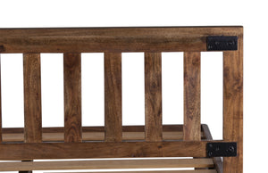 Porter Designs Porter Dusk Queen Bed In Solid Acacia Wood - Elegant Walnut Finish For Timeless Bedroom Style Brown Wood 04-108-14-8624