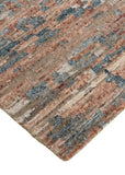 Feizy Rugs Conroe Wool/Viscose Hand Knotted Casual Rug Red/Blue 2'-6" x 8'