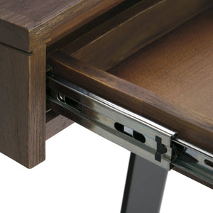 English Elm Lowry - Handcrafted Solid Acacia Desk With Rustic Finish, Metal Accents & Spacious Workspace Design B136P158879