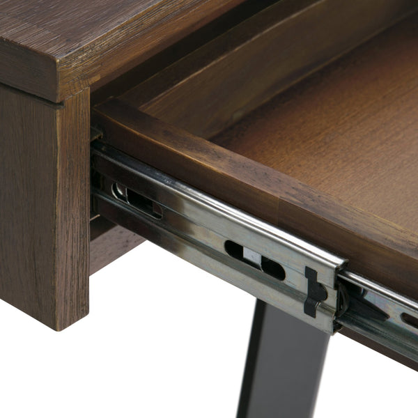 English Elm Lowry - Handcrafted Solid Acacia Desk With Rustic Finish, Metal Accents & Spacious Workspace Design B136P158879
