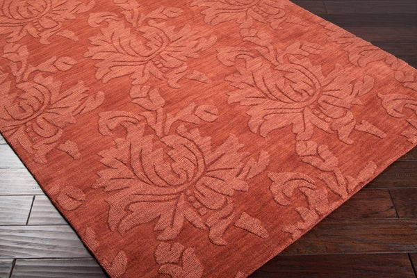 Surya Mystique 2'6" X 8' Handmade Wool Rug - Elegant Modern Decor, Medium Pile, Spot Clean Only, India Craftsmanship Rust Wool M171-811