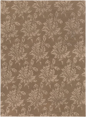 Surya Mystique 2'6" X 8' Handmade Wool Rug - Elegant Modern Decor, Medium Pile, Spot Clean Only, India Craftsmanship Brown Wool M174-913