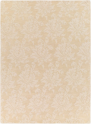Surya Mystique 2'6" X 8' Handmade Wool Rug - Elegant Modern Decor, Medium Pile, Spot Clean Only, India Craftsmanship Light Beige Wool M175-23
