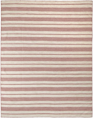 Feizy Rugs Duprine Eco-friendly Hand-woven Indoor Rug - Stylish Nautical Design With Classic Pin Stripes Red,Ivory Pet,Polyester 7220560fred000e10