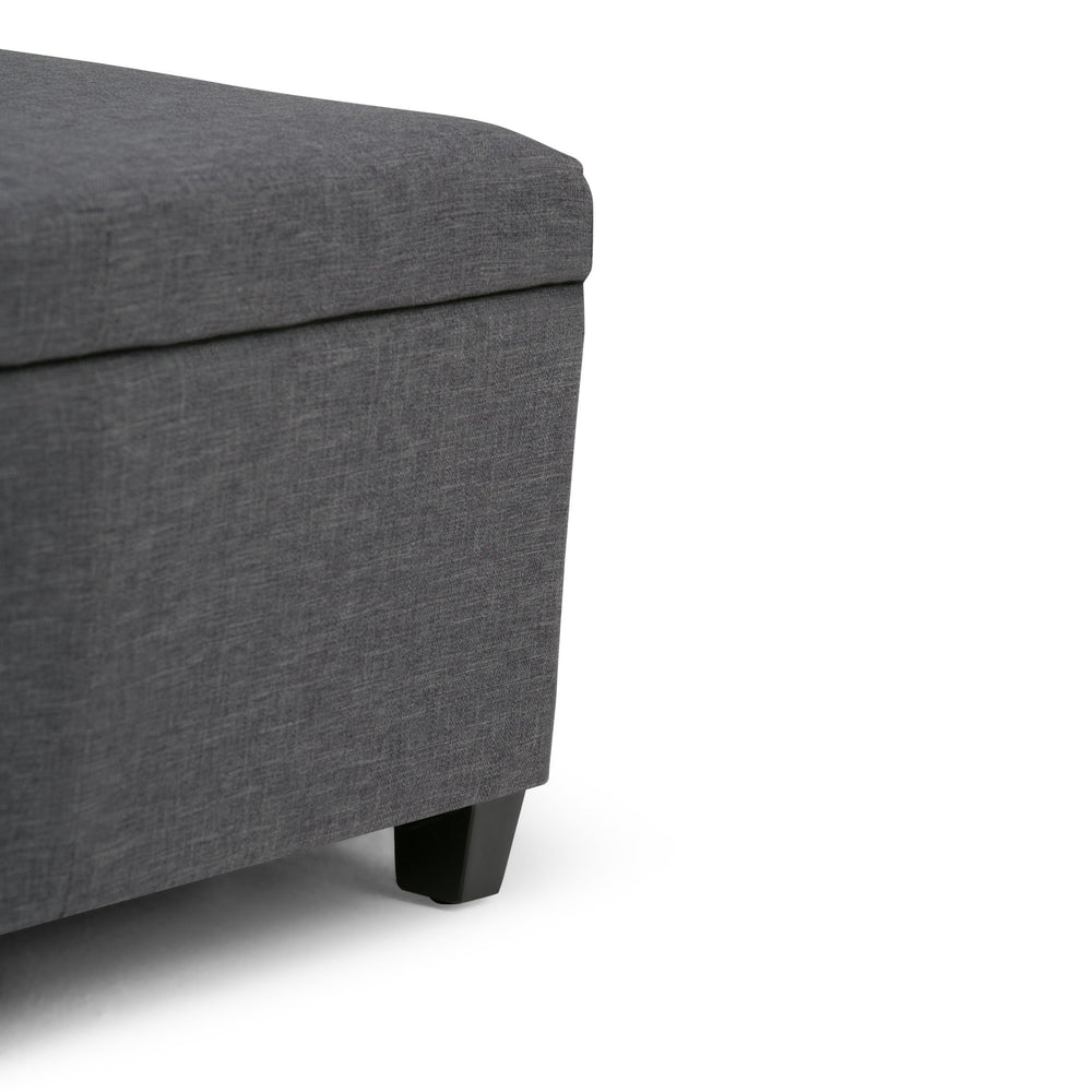 English Elm Avalon Storage Ottoman Bench - Stylish Slate Grey With Hidden Storage, Comfortable Seating & Child-Safe Design B136P158646