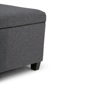 English Elm Avalon Storage Ottoman Bench - Stylish Slate Grey With Hidden Storage, Comfortable Seating & Child-Safe Design B136P158646