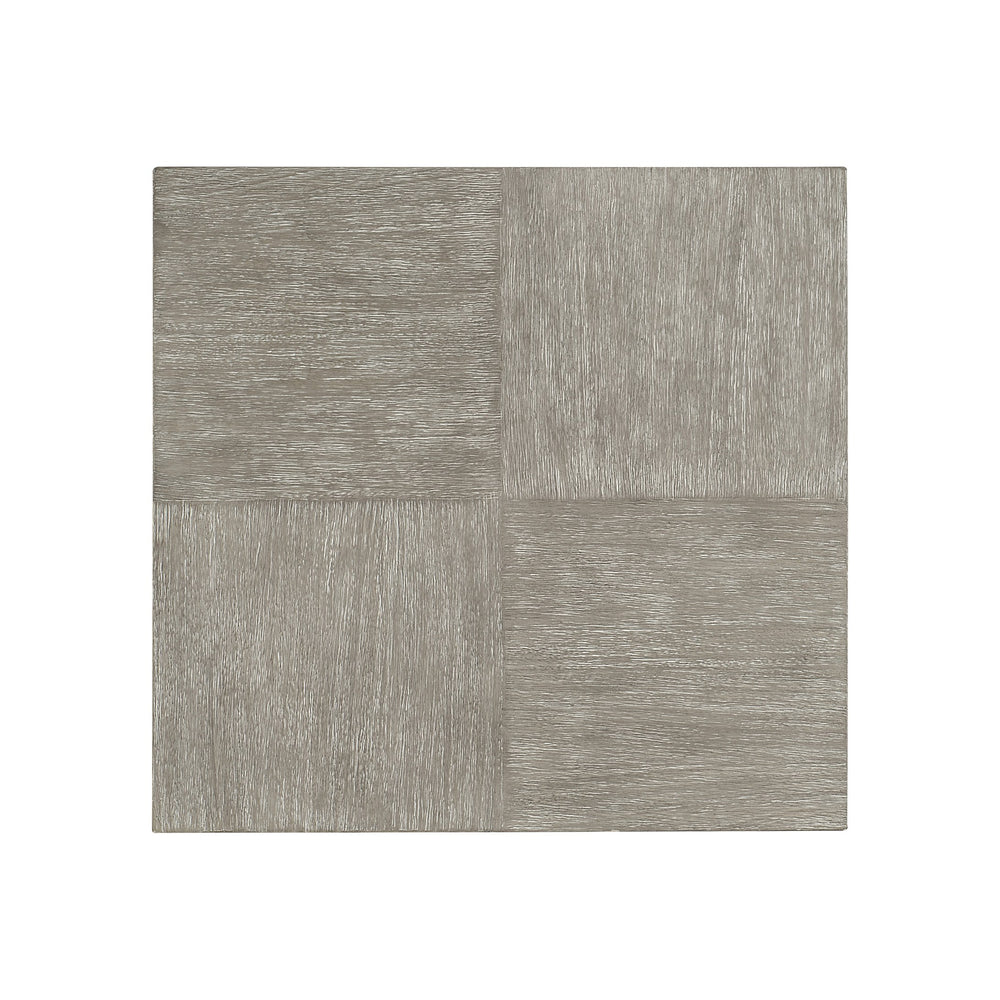 Bernhardt Bernhardt Foundations Side Table With Acacia Checkerboard Top, Asymmetrical Legs, Light & Dark Shale Finish 306121