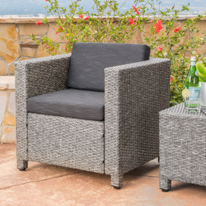 English Elm Puerta Outdoor Club Chair Woven Faux Rattan Iron Frame All Weather Patio Lounge 52979.00MBK