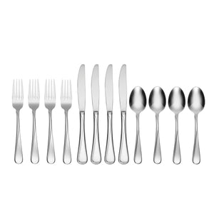 Lenox Oneida Flight 12 Piece Everyday Flatware Set, Service for 4 Metallic, STAINLESS METAL H015012A