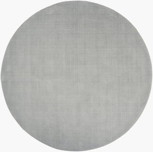 Livabliss Mystique Handloomed Wool Area Rug Sculptural High Low Pile for Large Living Rooms Gray 8' x 8' Round M211-8RD