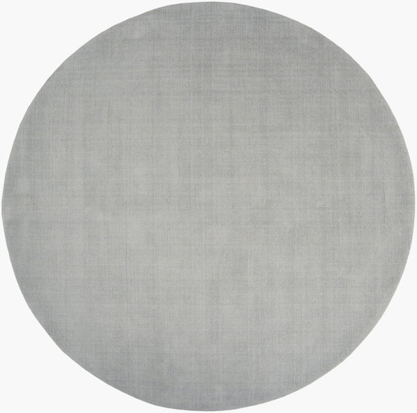 Livabliss Mystique Handloomed Wool Area Rug Sculptural High Low Pile for Large Living Rooms Gray 8' x 8' Round M211-8RD