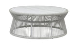 Miami Coffee Table with Honed Cararra Marble Top