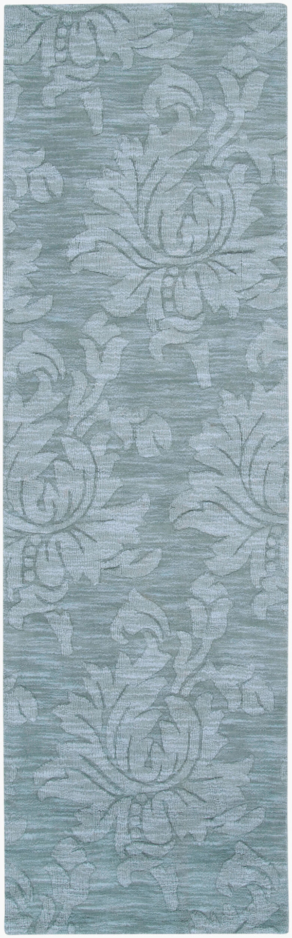 Surya Mystique 2'6" X 8' Handmade Wool Rug - Elegant Modern Decor, Medium Pile, Spot Clean Only, India Craftsmanship Dusty Sage Wool M236-268