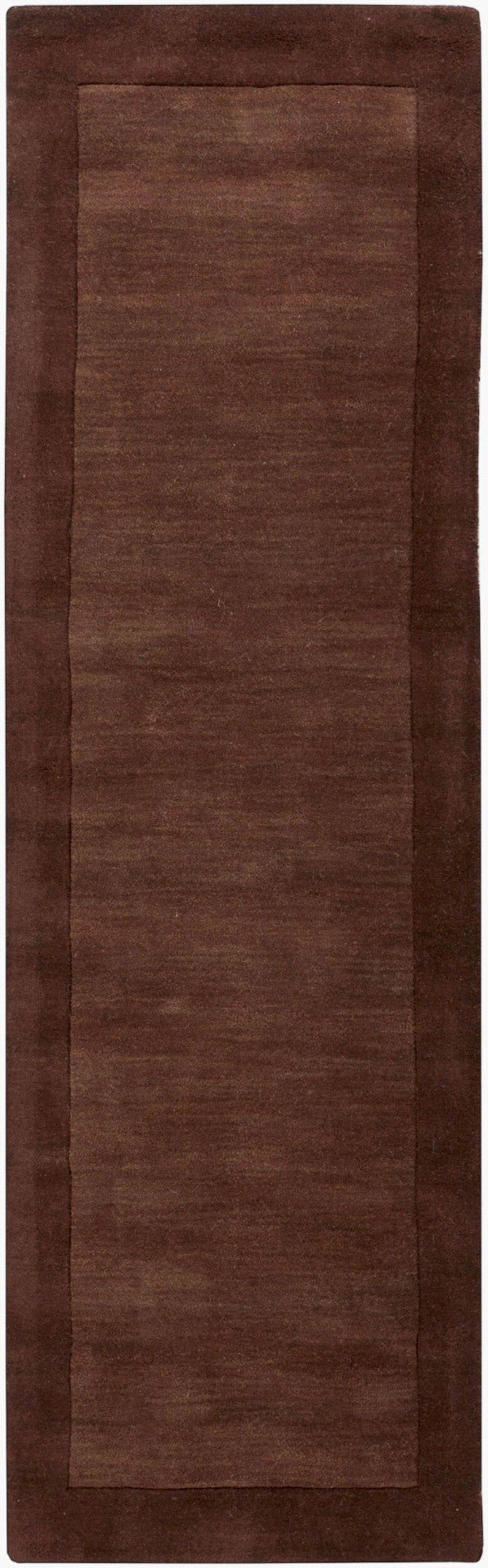 Livabliss Mystique Hand Loomed Wool Area Rug with High Low Pile for Modern Living Rooms Dark Brown 2'6" x 8' M294-268