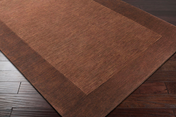Livabliss Mystique Hand Loomed Wool Area Rug with High Low Pile for Modern Living Rooms Dark Brown 5' x 8' M294-58