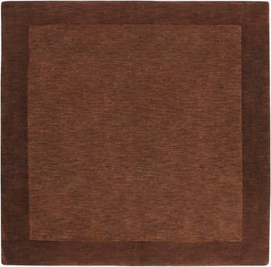 Livabliss Mystique Hand Loomed Wool Area Rug with High Low Pile for Modern Living Rooms Dark Brown 6' x 6' M294-6SQ