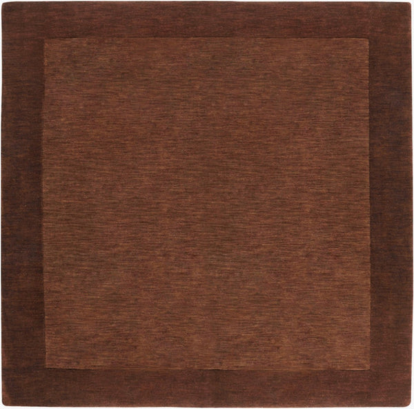 Livabliss Mystique Hand Loomed Wool Area Rug with High Low Pile for Modern Living Rooms Dark Brown 6' x 6' M294-6SQ