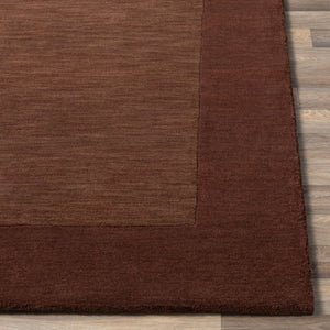 Livabliss Mystique Hand Loomed Wool Area Rug with High Low Pile for Modern Living Rooms Dark Brown 5' x 8' M294-58